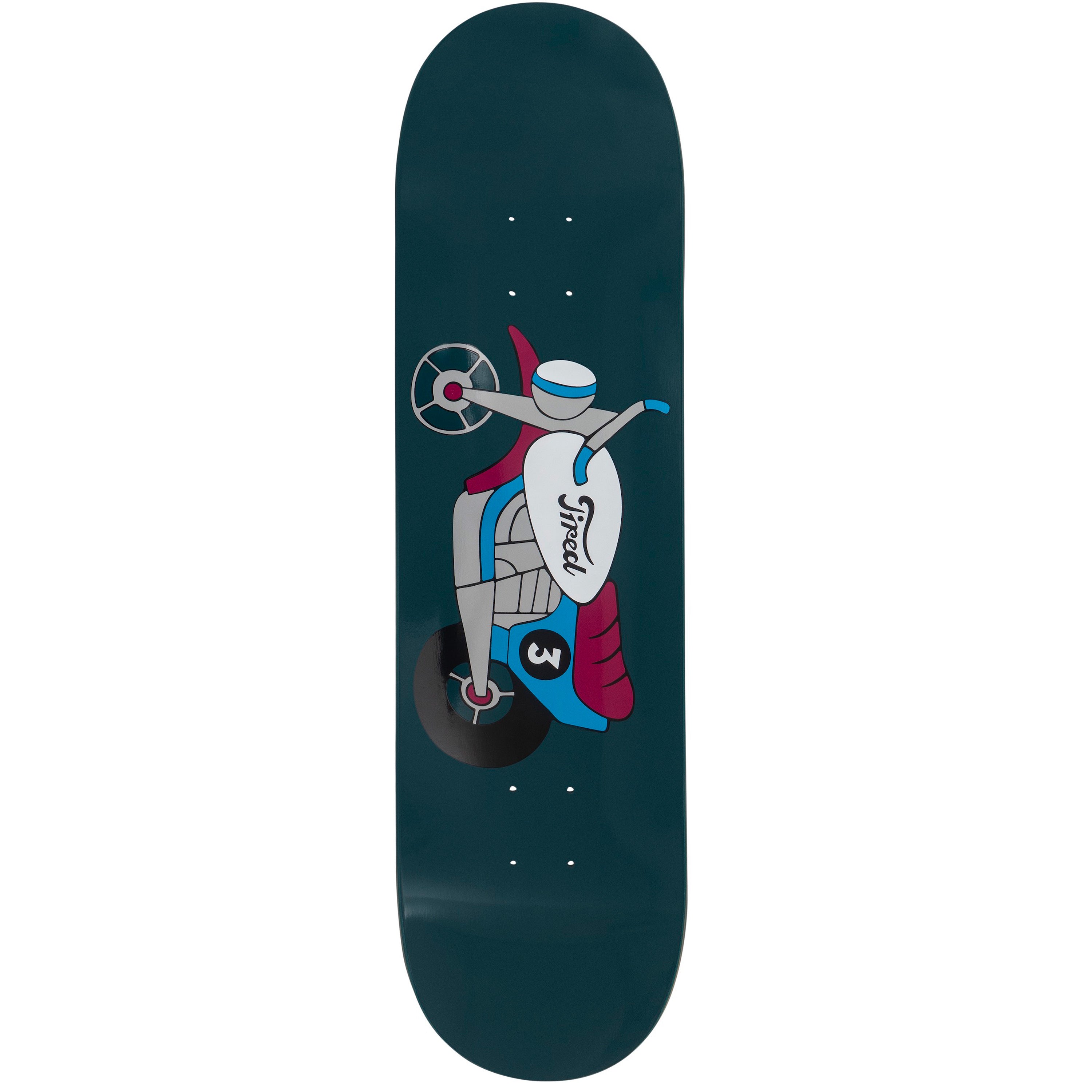 Tired Skateboards Moto Sports Deck - 8.25"