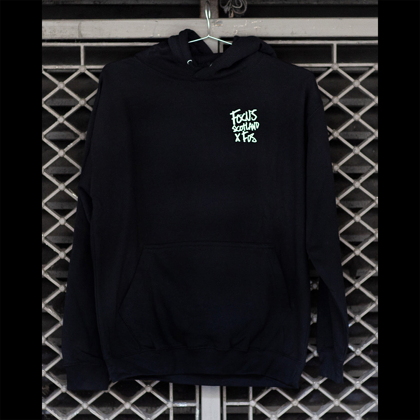 Focus x Fos The Mad Monk Of Cowgate Hooded Sweatshirt - Black/Glow In The Dark