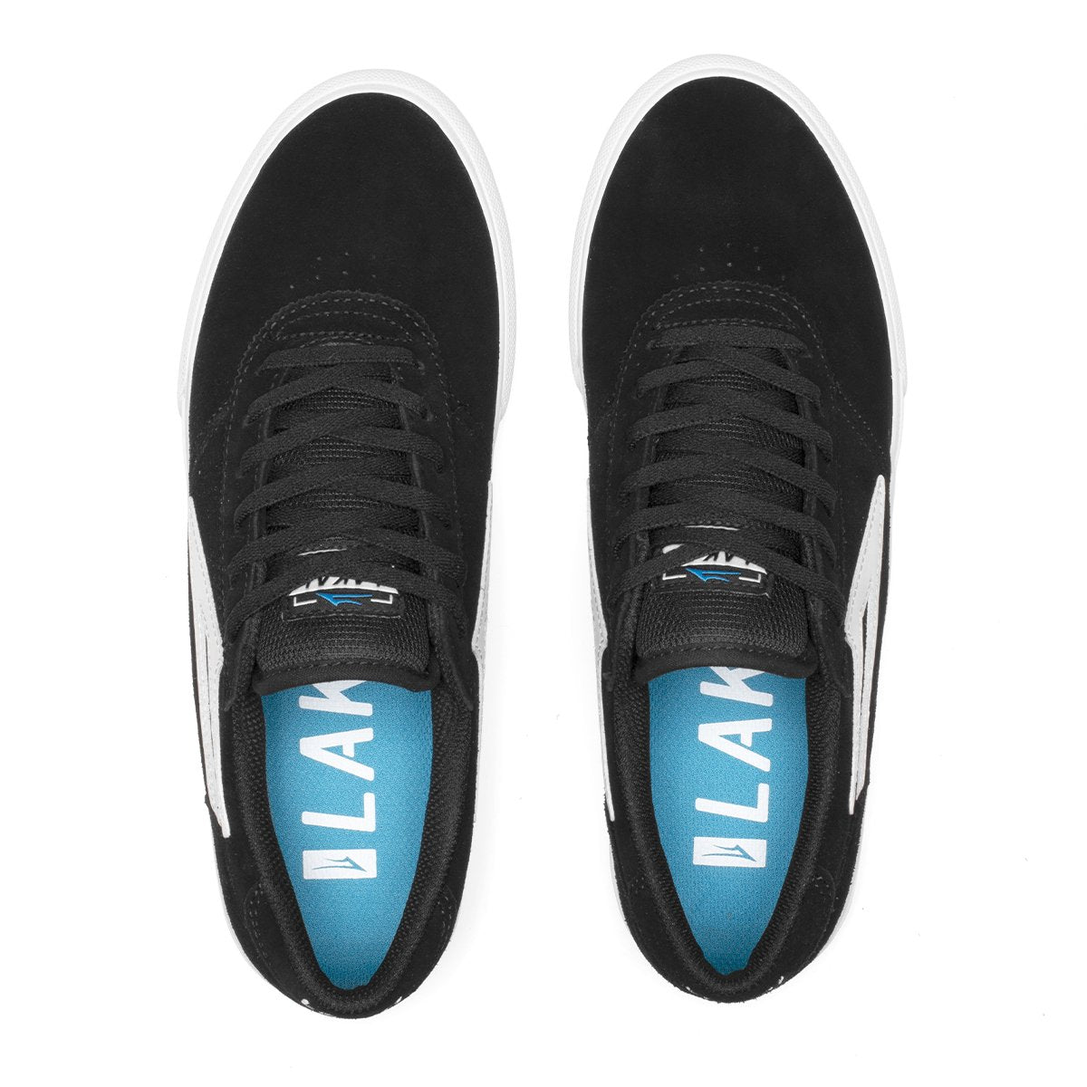 Black and white suede lowtop shoes from Lakai. Pay With Klarna and Clearpay.