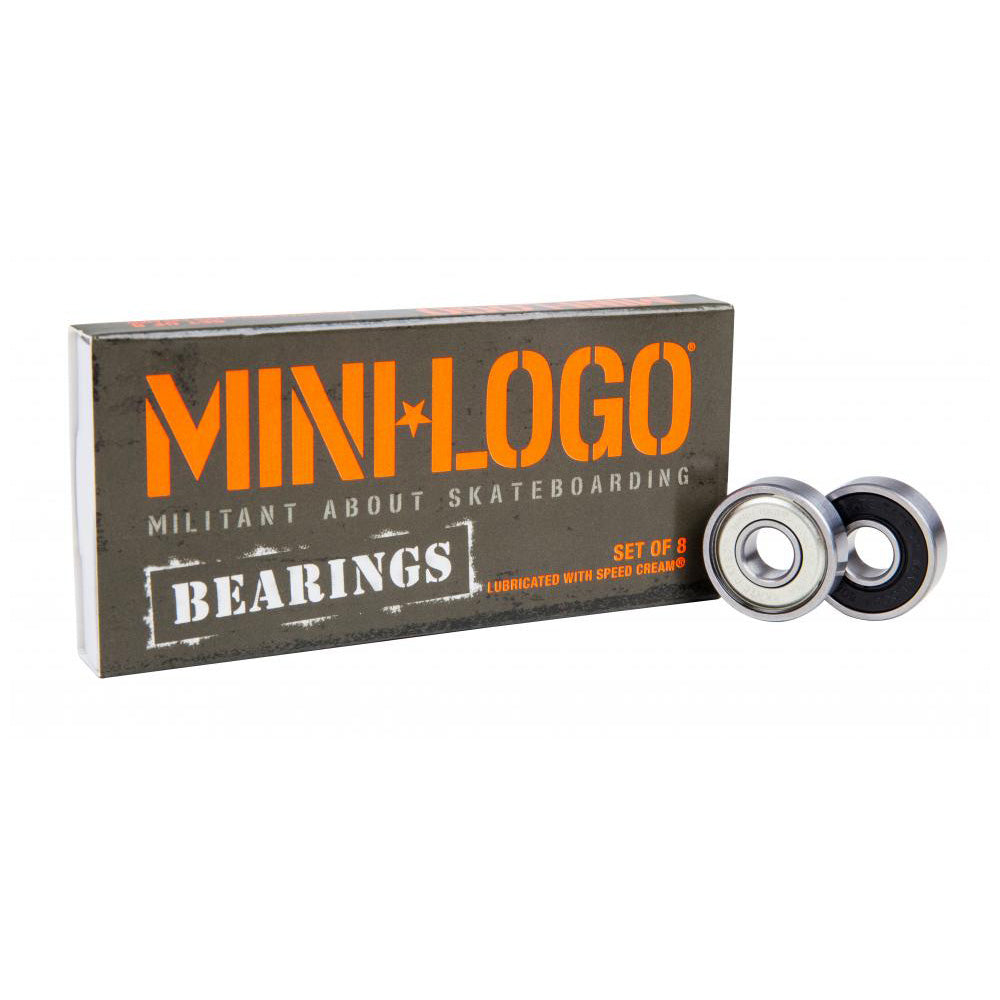 set of 8 skateboard bearings from mini logo