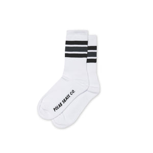 Polar Stripe Socks - White/Black/Grey