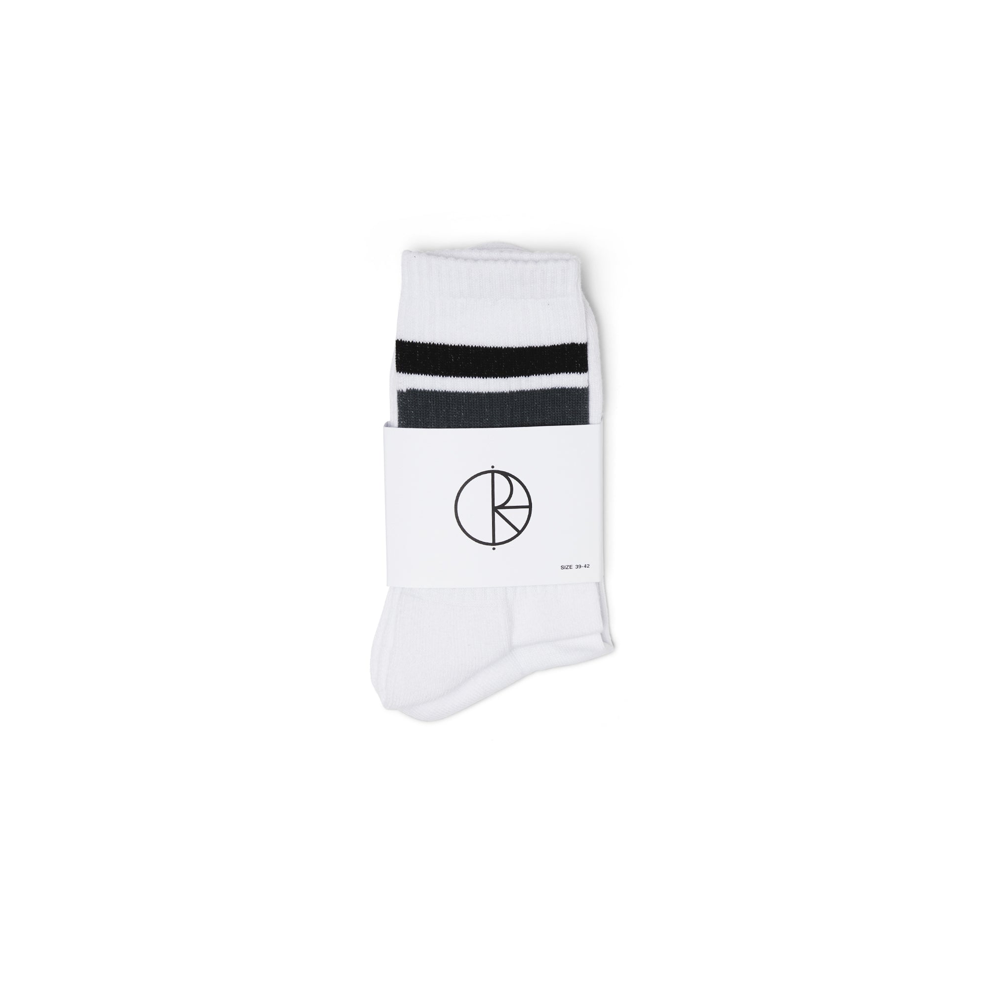 Polar Stripe Socks - White/Black/Grey