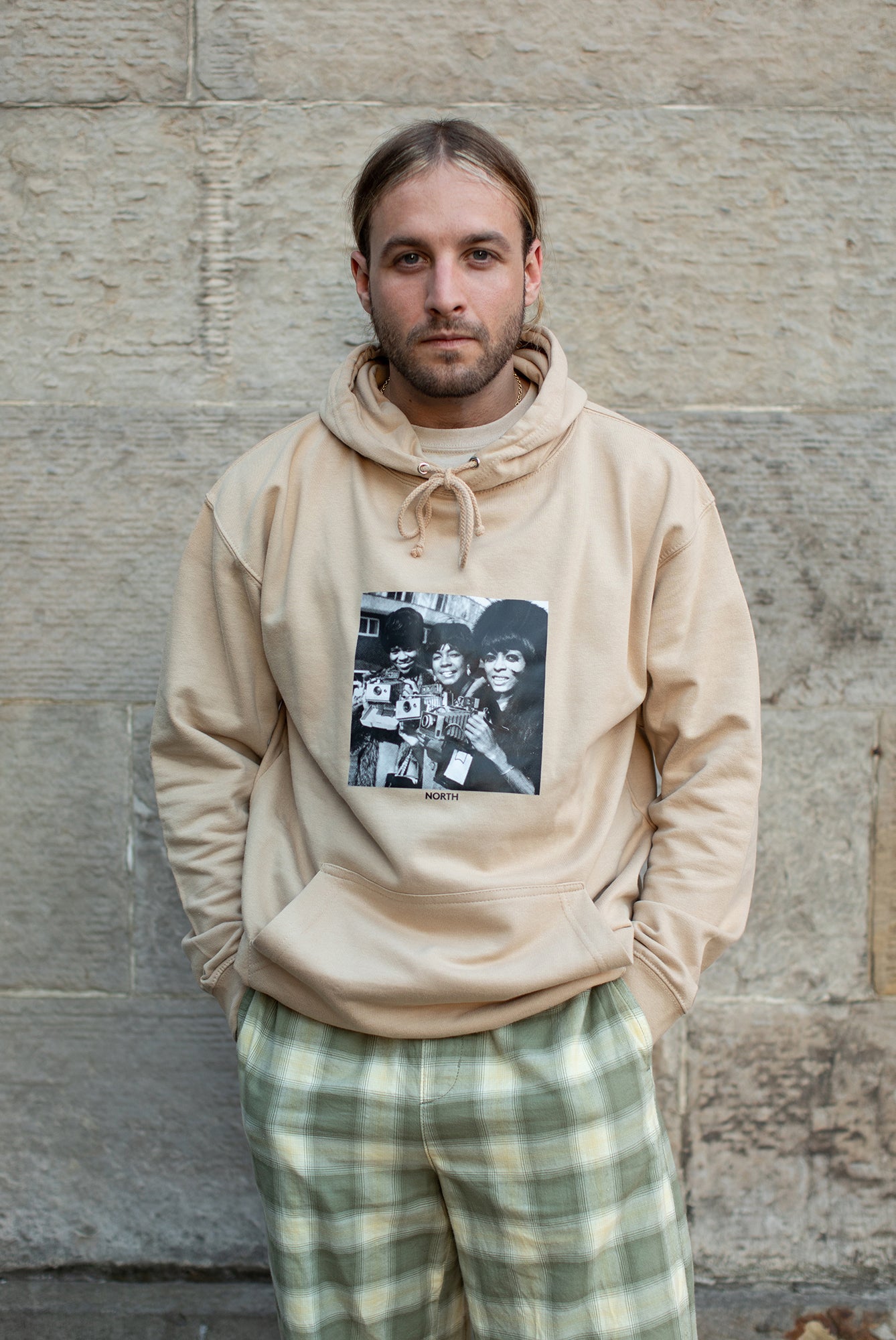 North The Supremes Polaroid Hooded Sweatshirt Sand