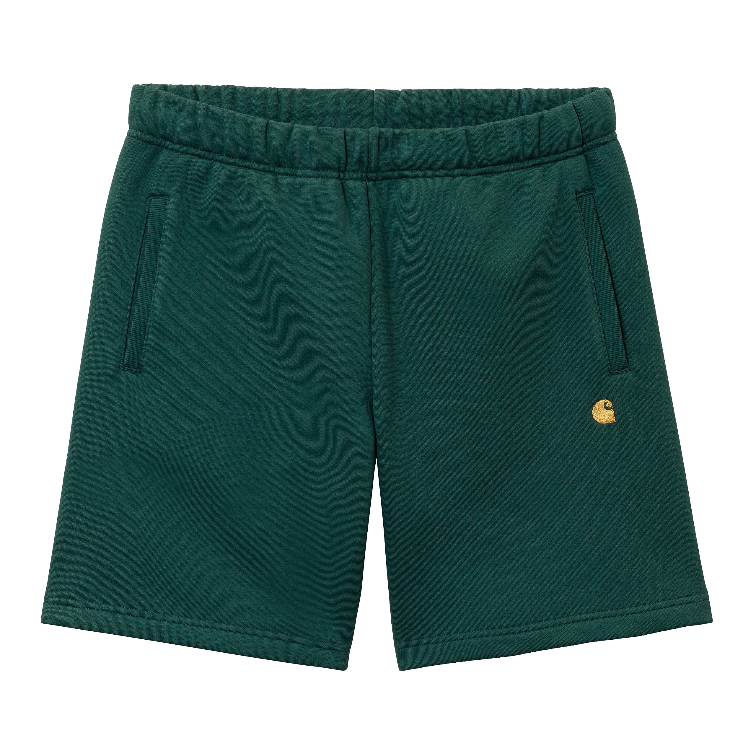 Carhartt WIP Chase Sweat Shorts - Botanic/Gold