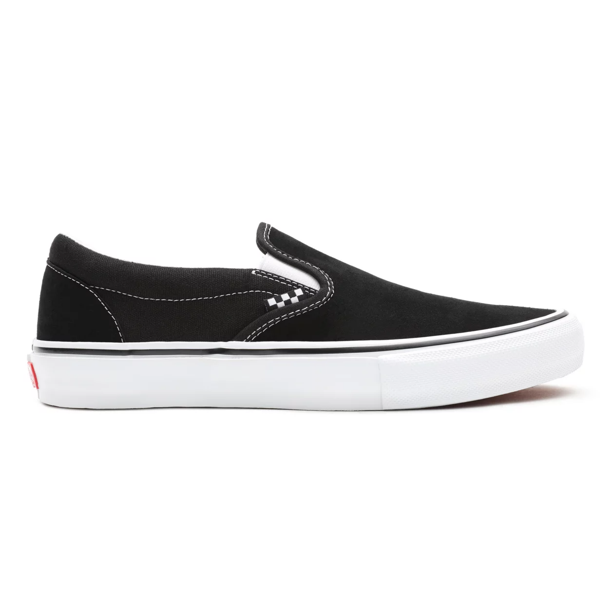 Black slip on shoes with 2024 white soles