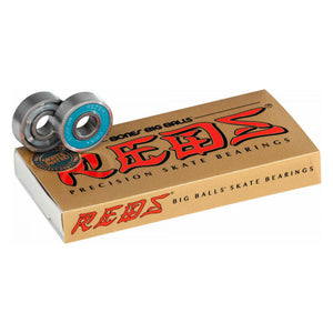 set of 8 Reds Big Balls Skateboard bearings from Bones