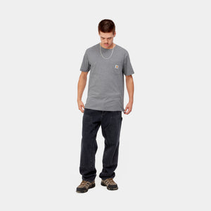 Carhartt WIP Short Sleeve Pocket T-shirt - Dark Grey Heather