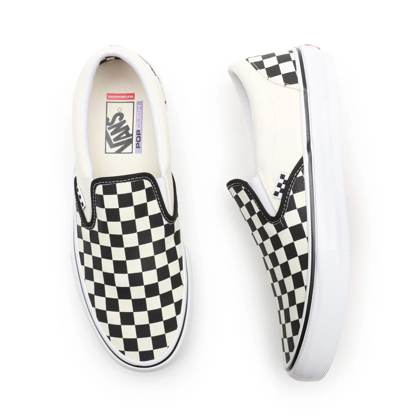 Vans Skate Slip On Shoes - Black/White Checkerboard